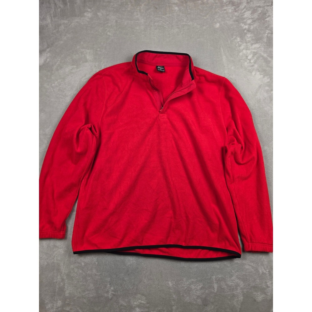Nike 1/4 Zip Fleece Pullover Mens XXL Red CQ8968-657 Standard Fit Swoosh